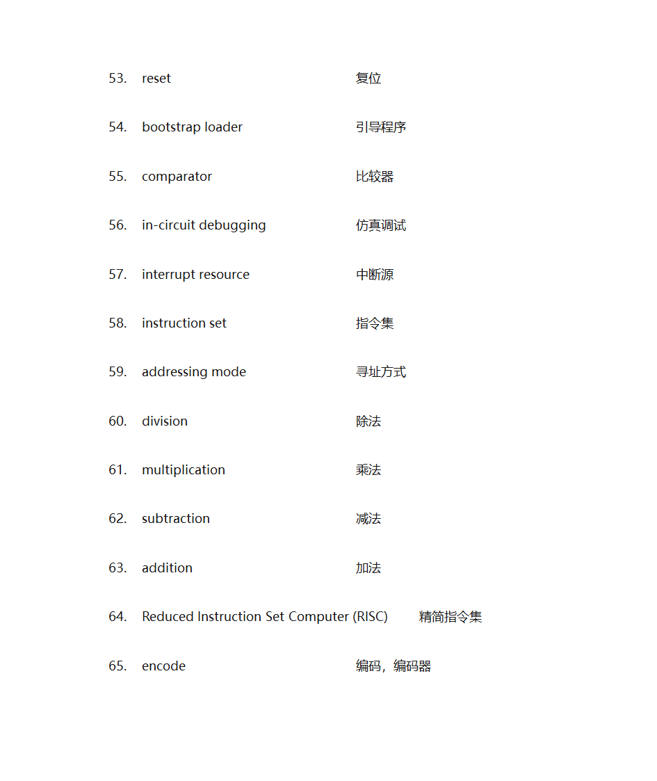 单片机英语词汇第5页