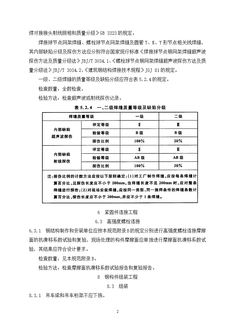 钢结构工程施工质量验收规范强制性条文第2页