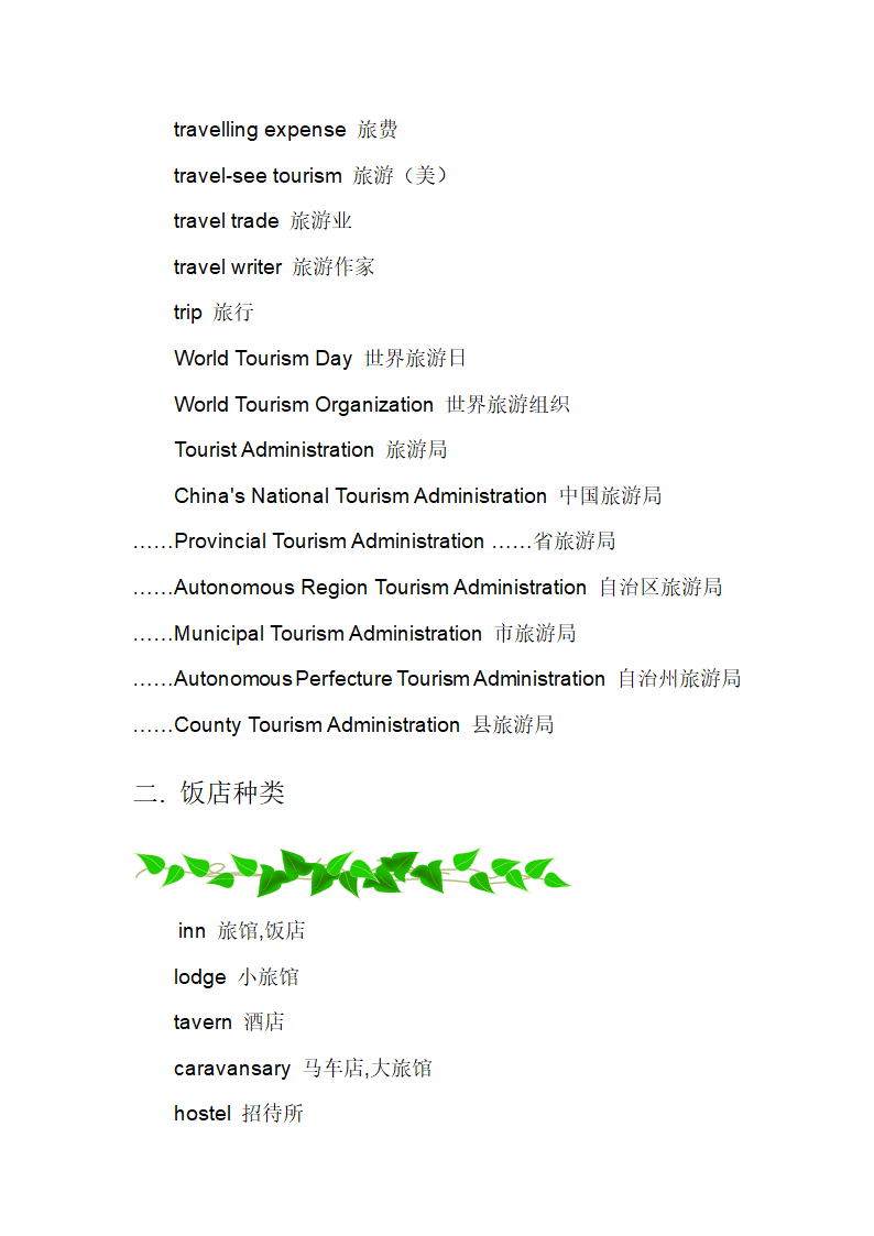 导游英语词汇2第4页