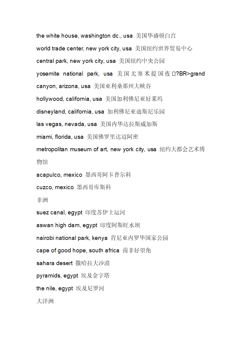 导游英语词汇2第13页