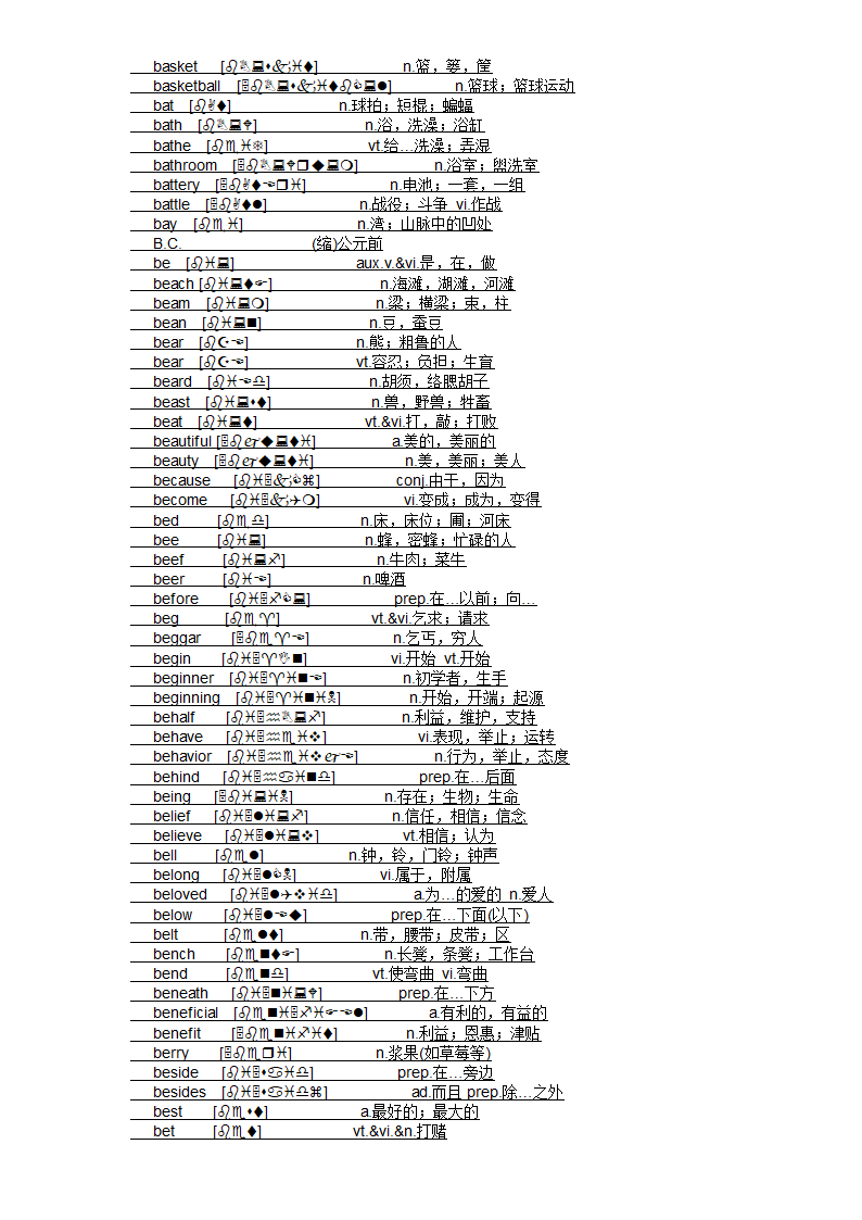 四级大纲单词第7页