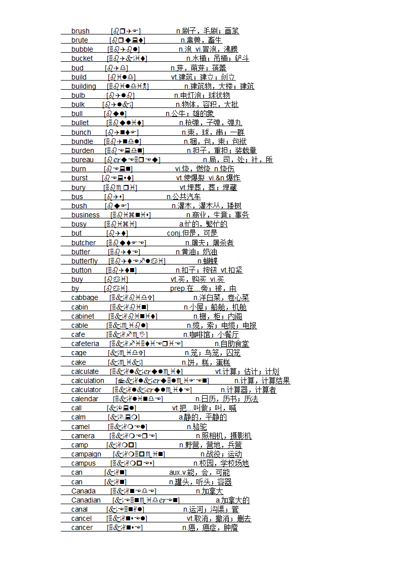 四级大纲单词第10页