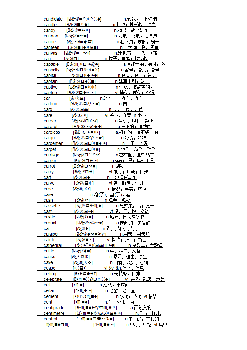 四级大纲单词第11页