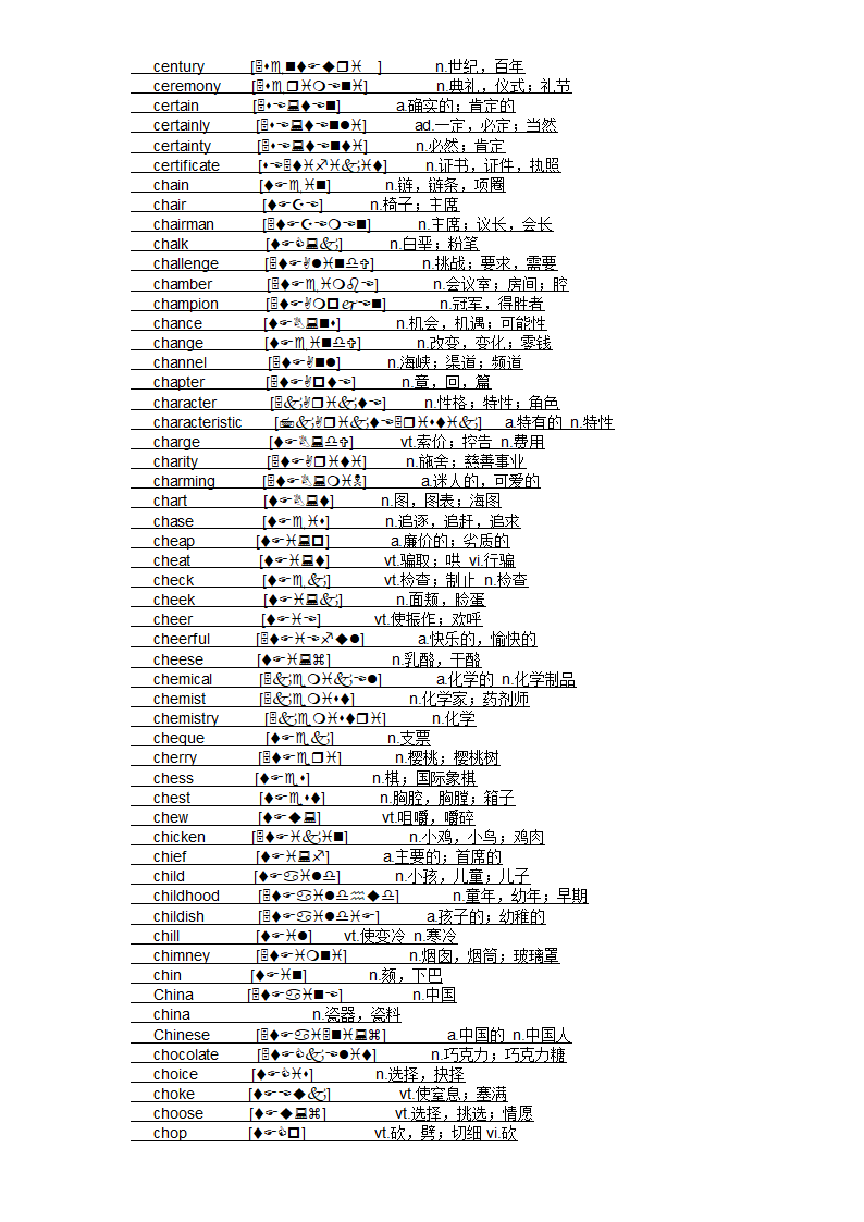 四级大纲单词第12页