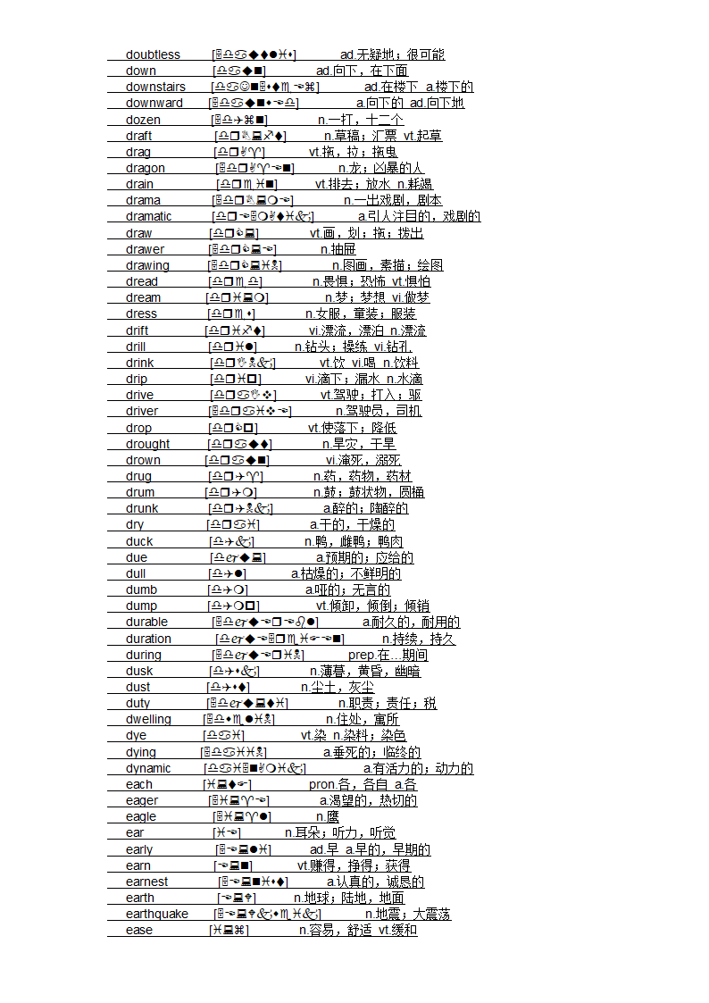 四级大纲单词第22页