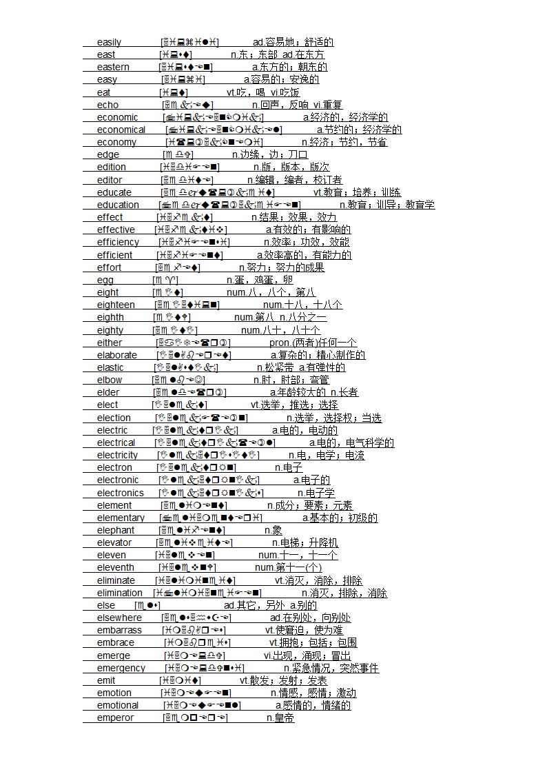 四级大纲单词第23页