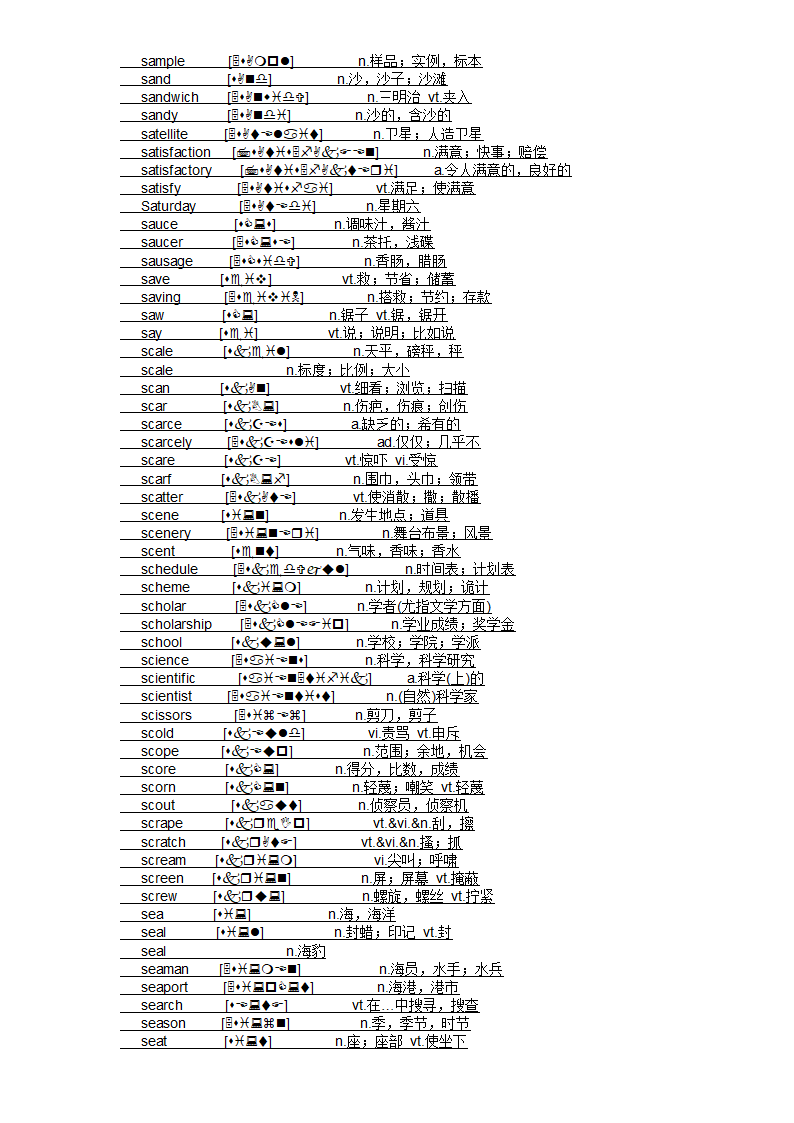 四级大纲单词第64页