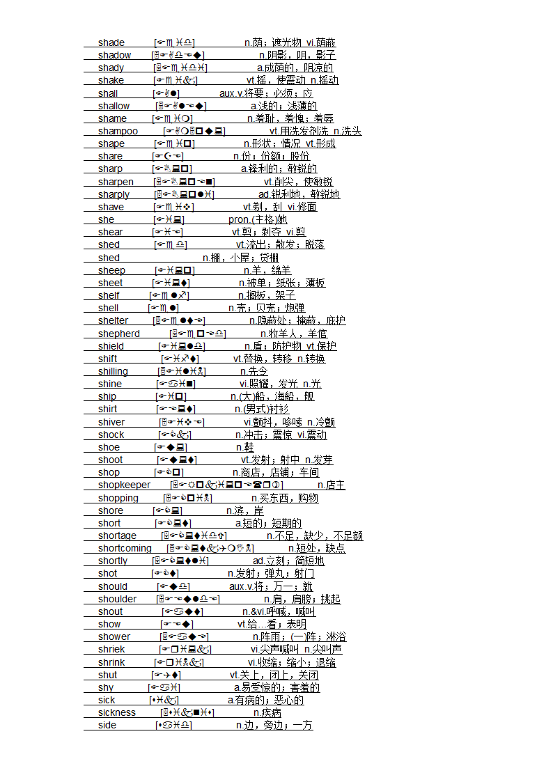 四级大纲单词第66页