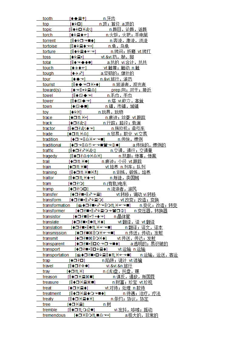 四级大纲单词第77页