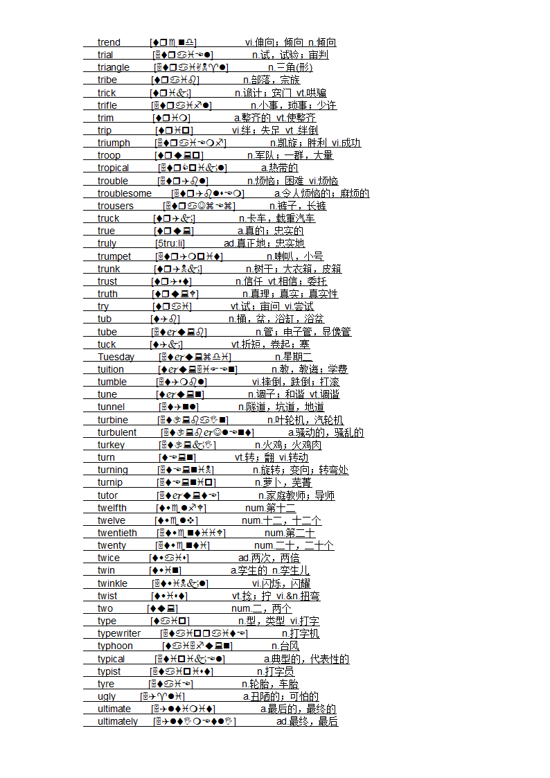 四级大纲单词第78页