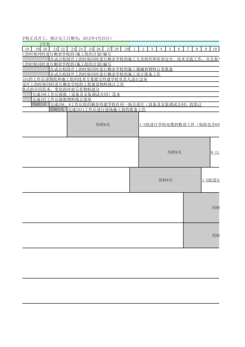 施工进度计划表第3页