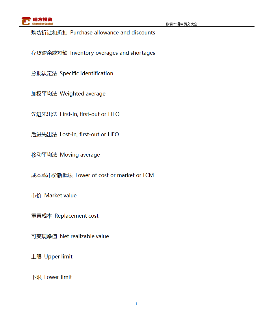 财务术语中英文大全第11页