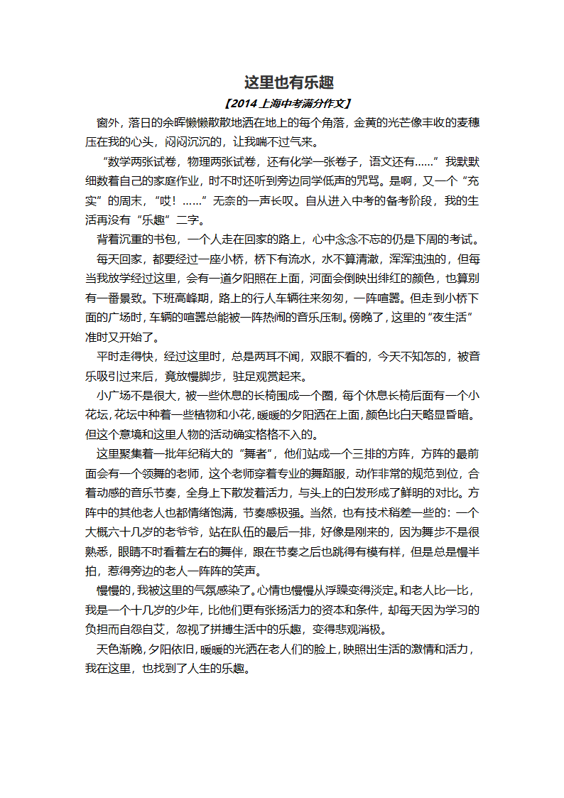 各省市中考满分作文第5页