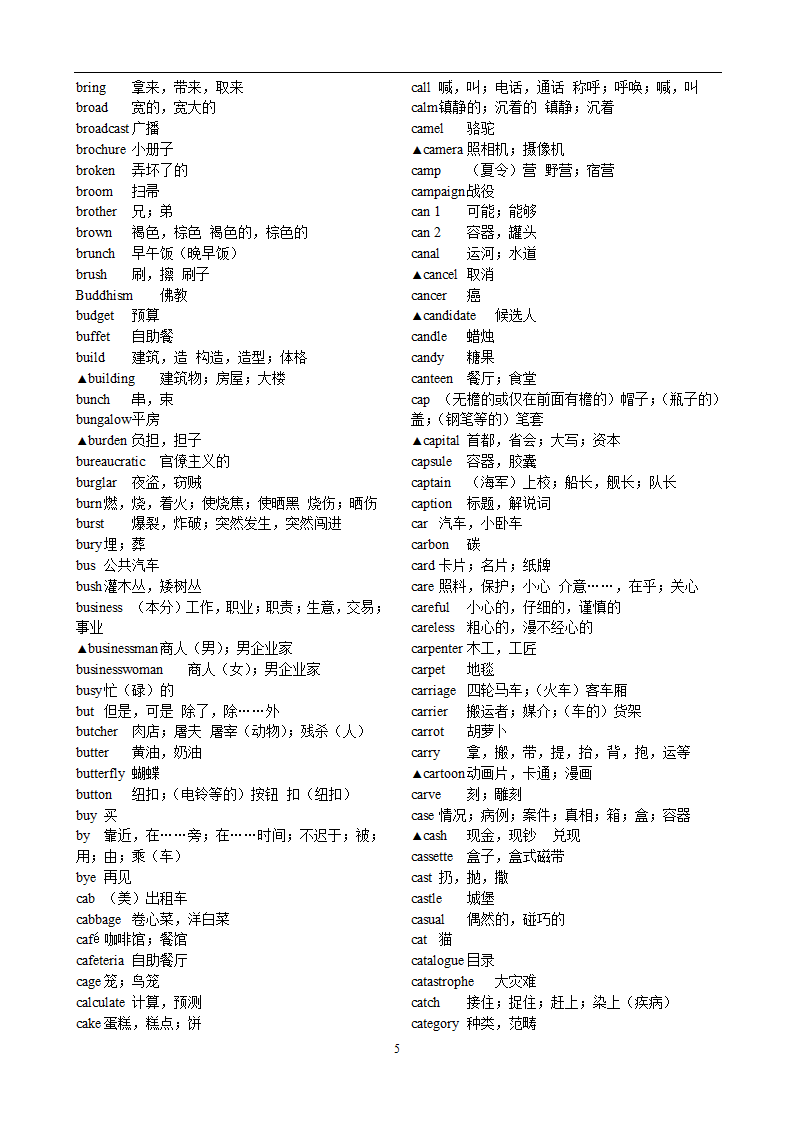 高考英语3500词汇第5页