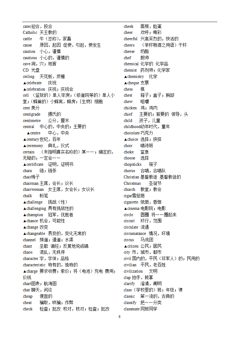 高考英语3500词汇第6页