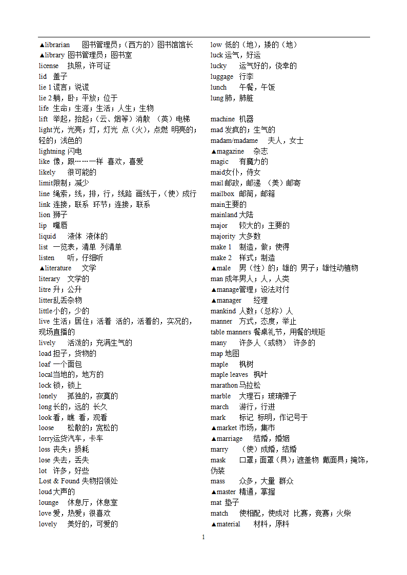 高考英语3500词汇第19页