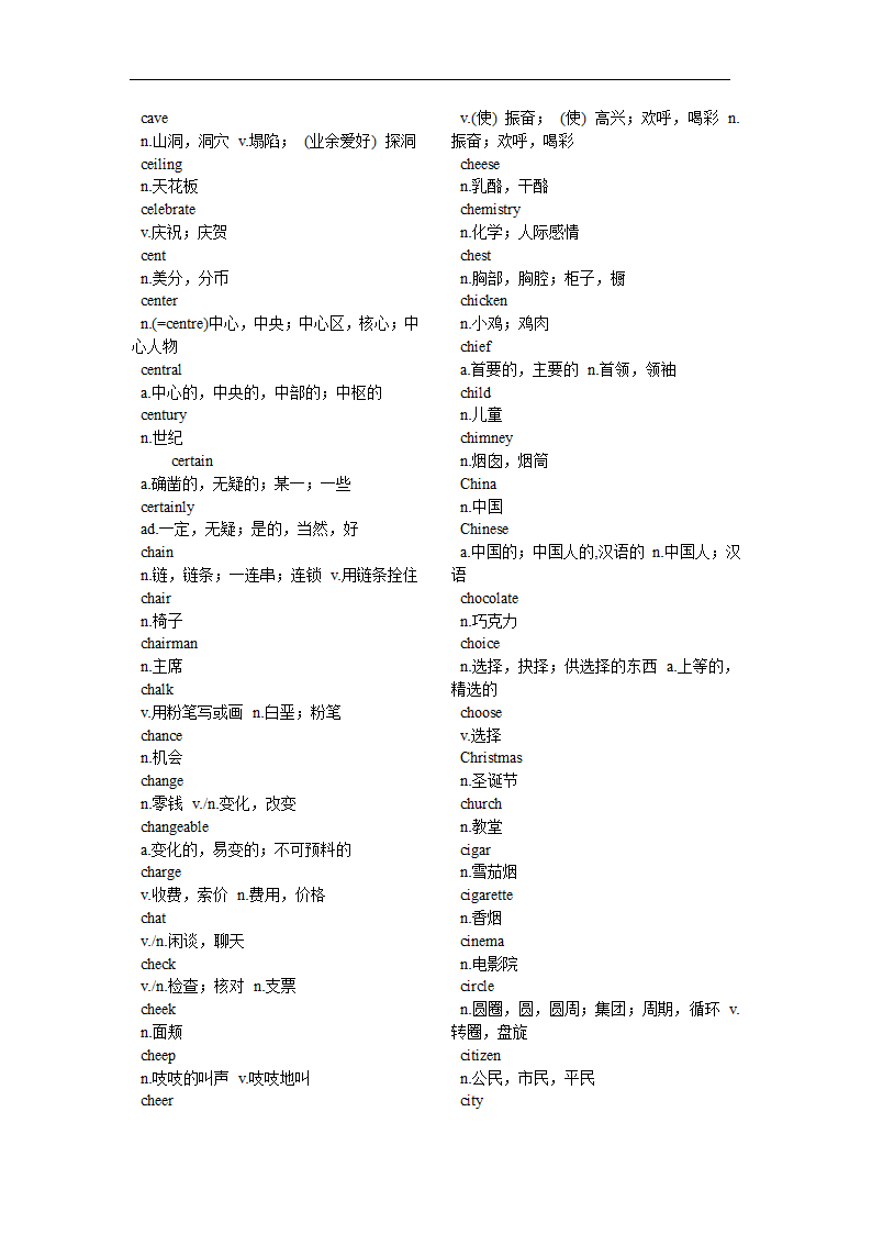 部队专升本英语单词第7页