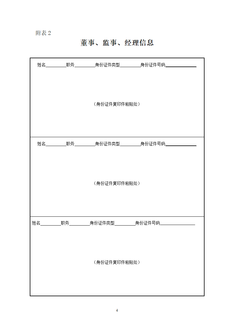 工商登记备案书第4页