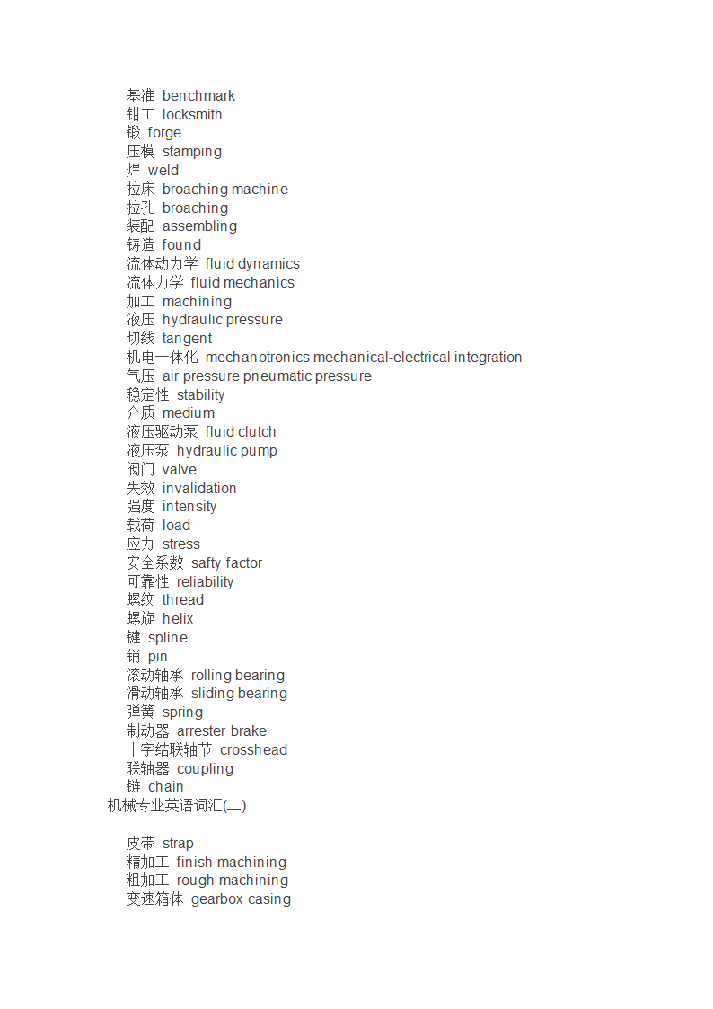 机械专业英语词汇第3页