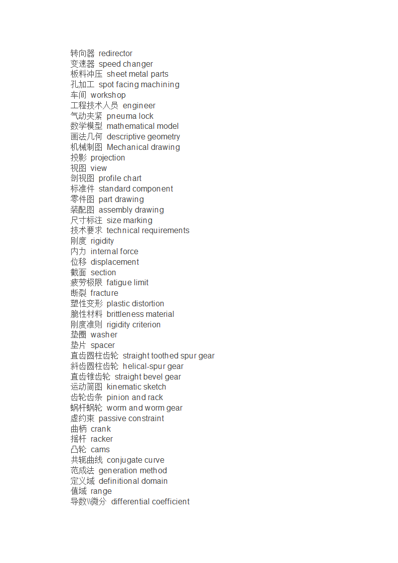 机械专业英语词汇第5页