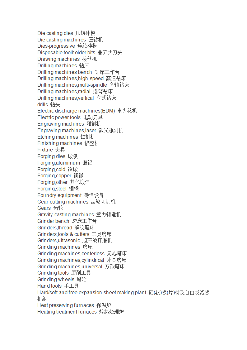 机械专业英语词汇第8页