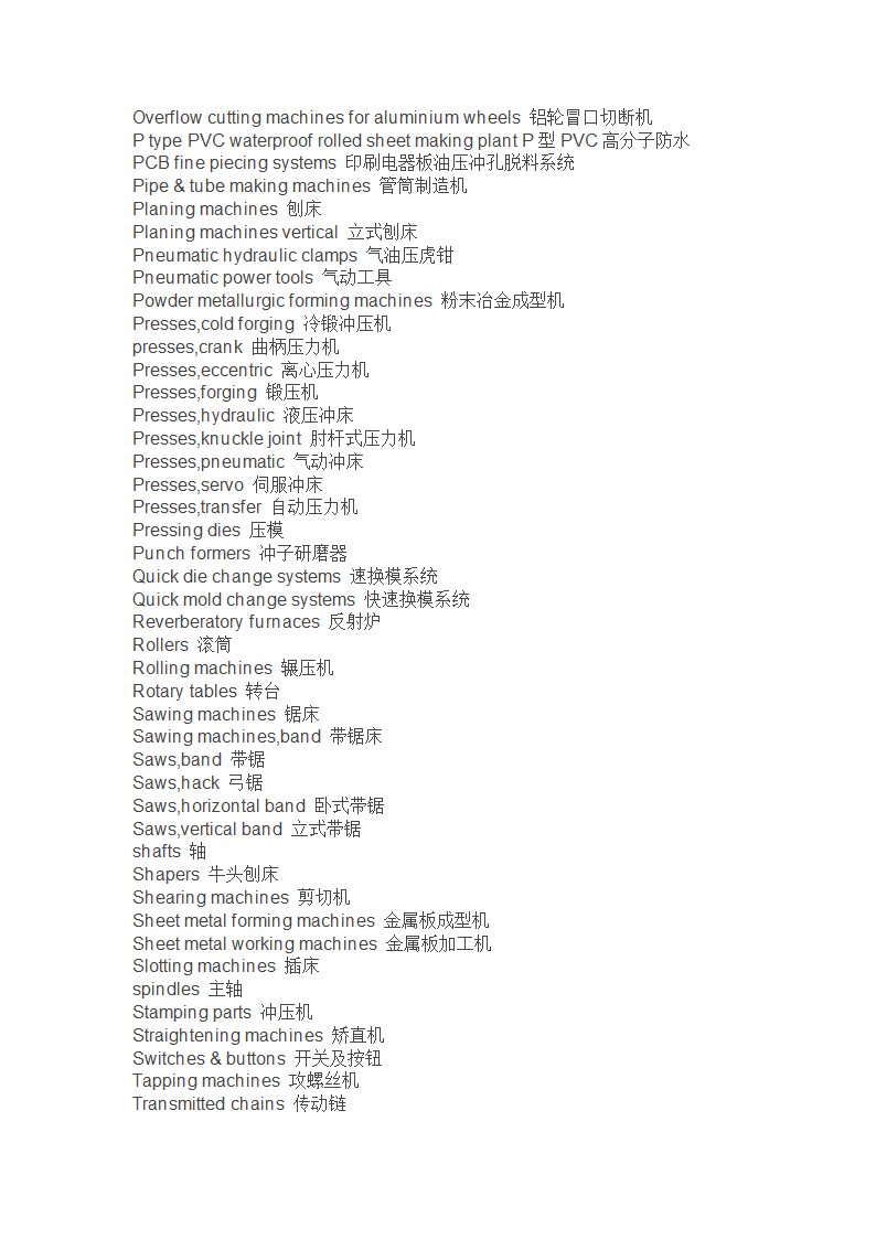 机械专业英语词汇第10页