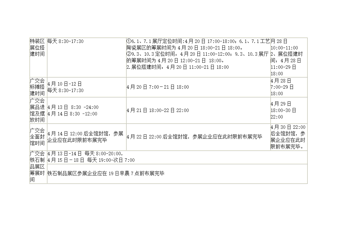 广交会时间表第2页