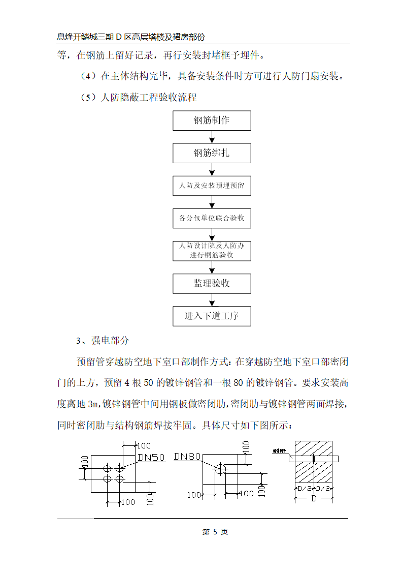 高层建筑工程人防工程施工方案第5页