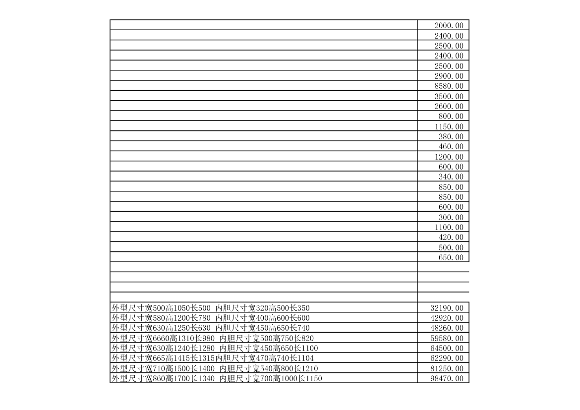 产品报价单第19页