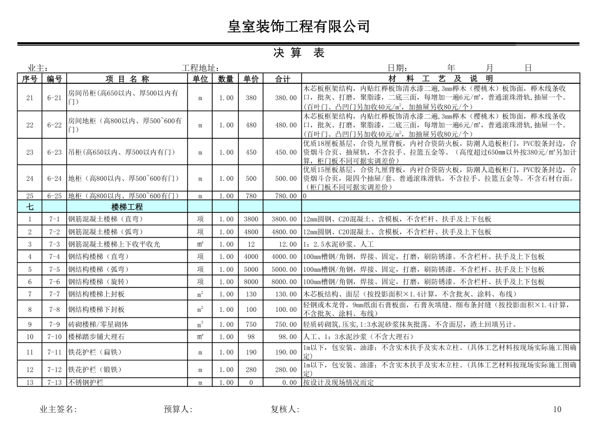 装饰公司报价表(完整版)(1)第10页