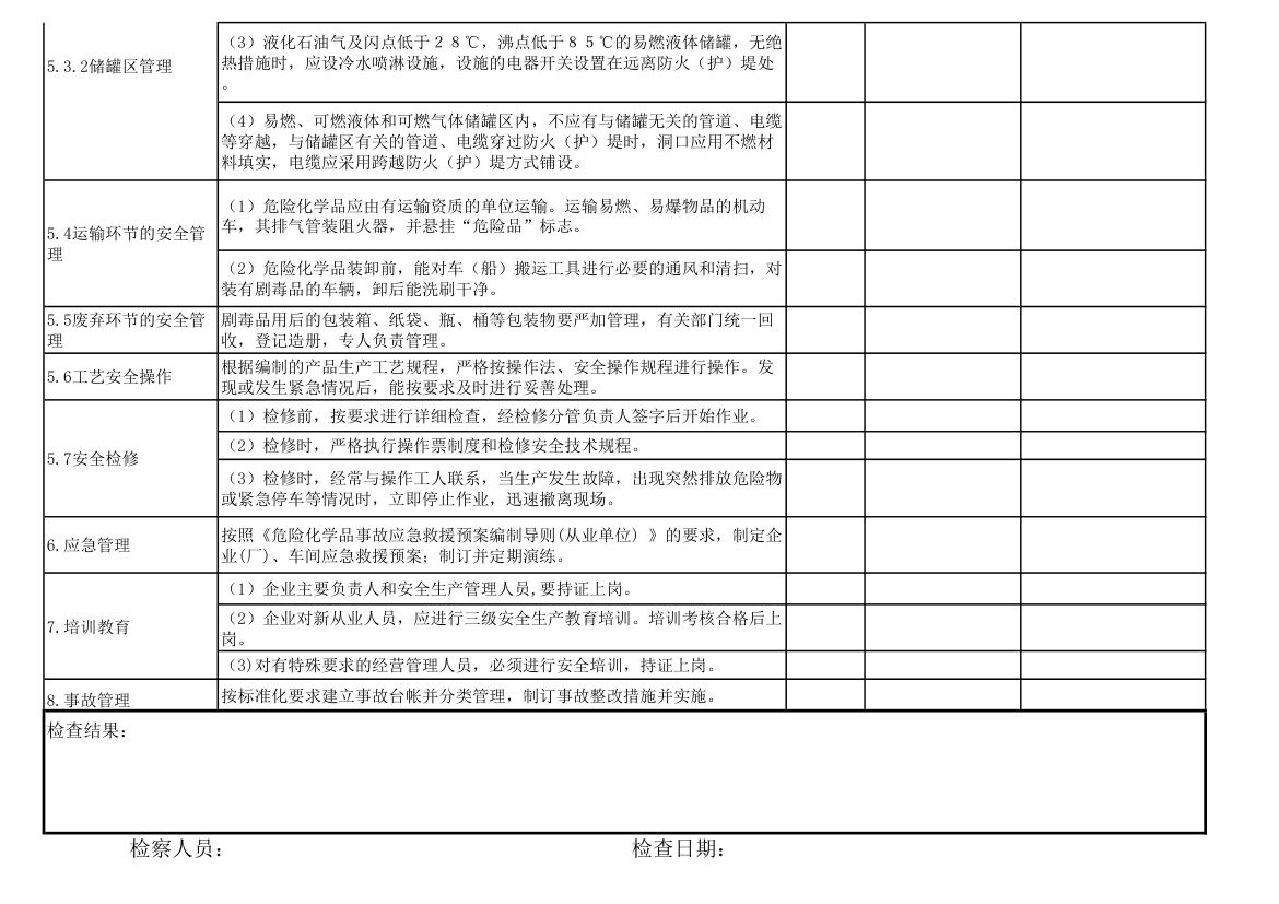 厂级综合性安全检查表第5页