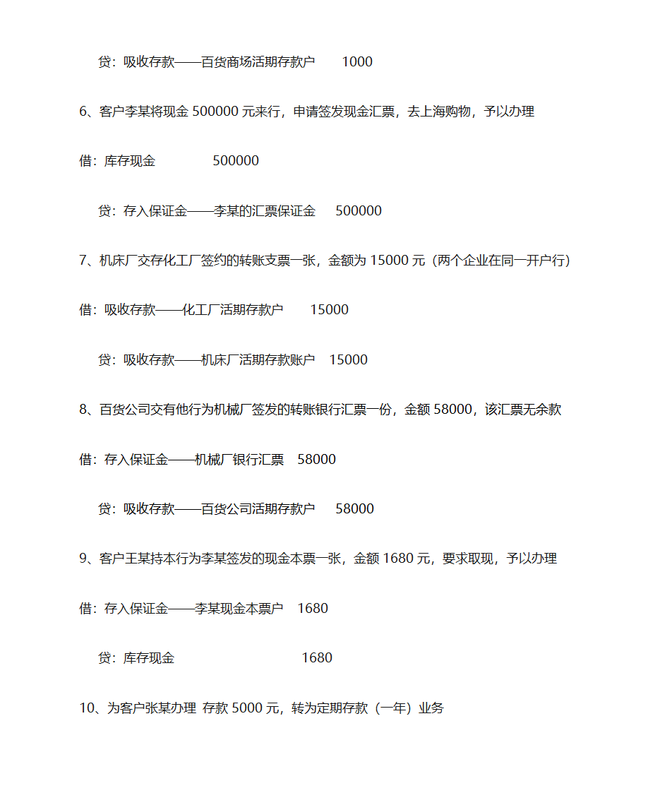 金融会计分录第2页