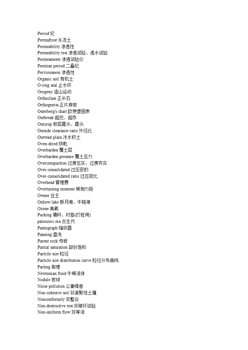 土木工程专业词汇第16页