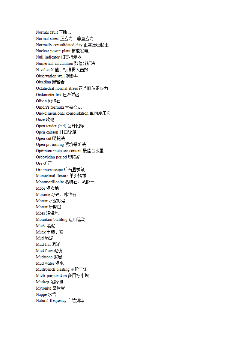 土木工程专业词汇第17页