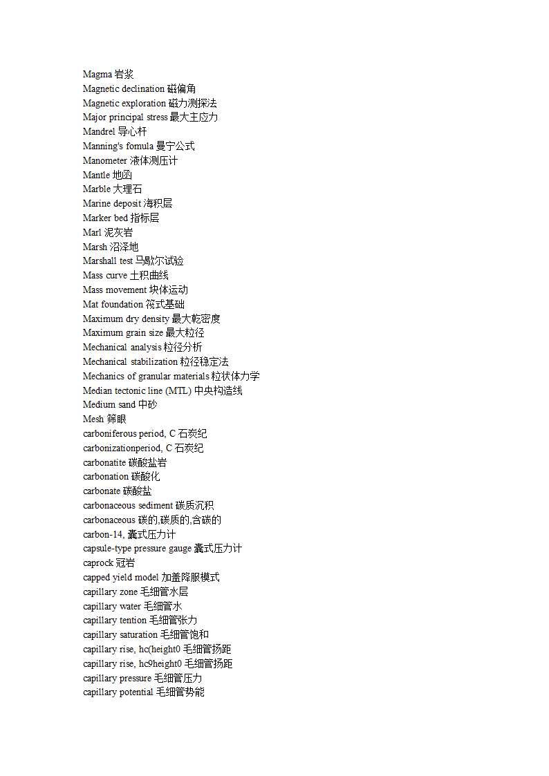 土木工程专业词汇第19页