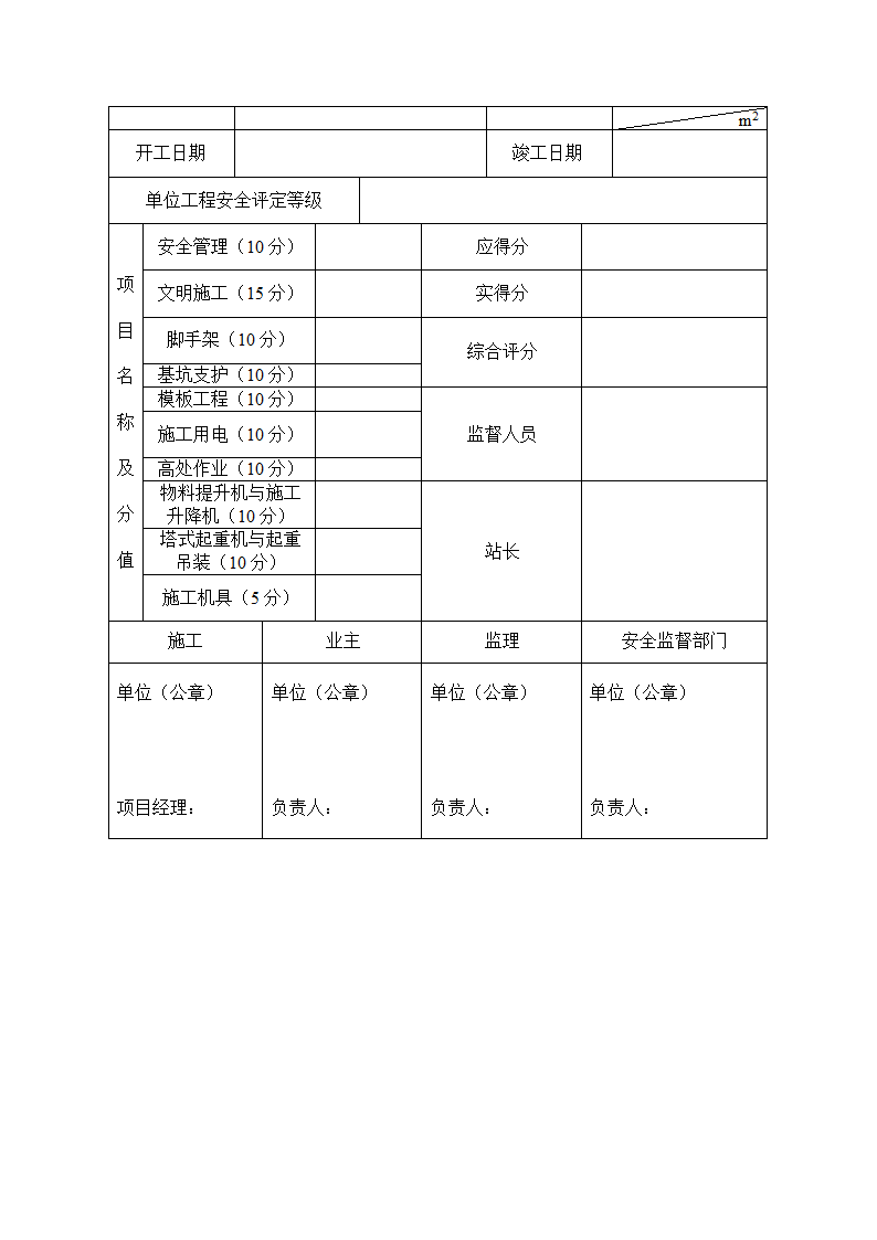 安全验收申请表第4页