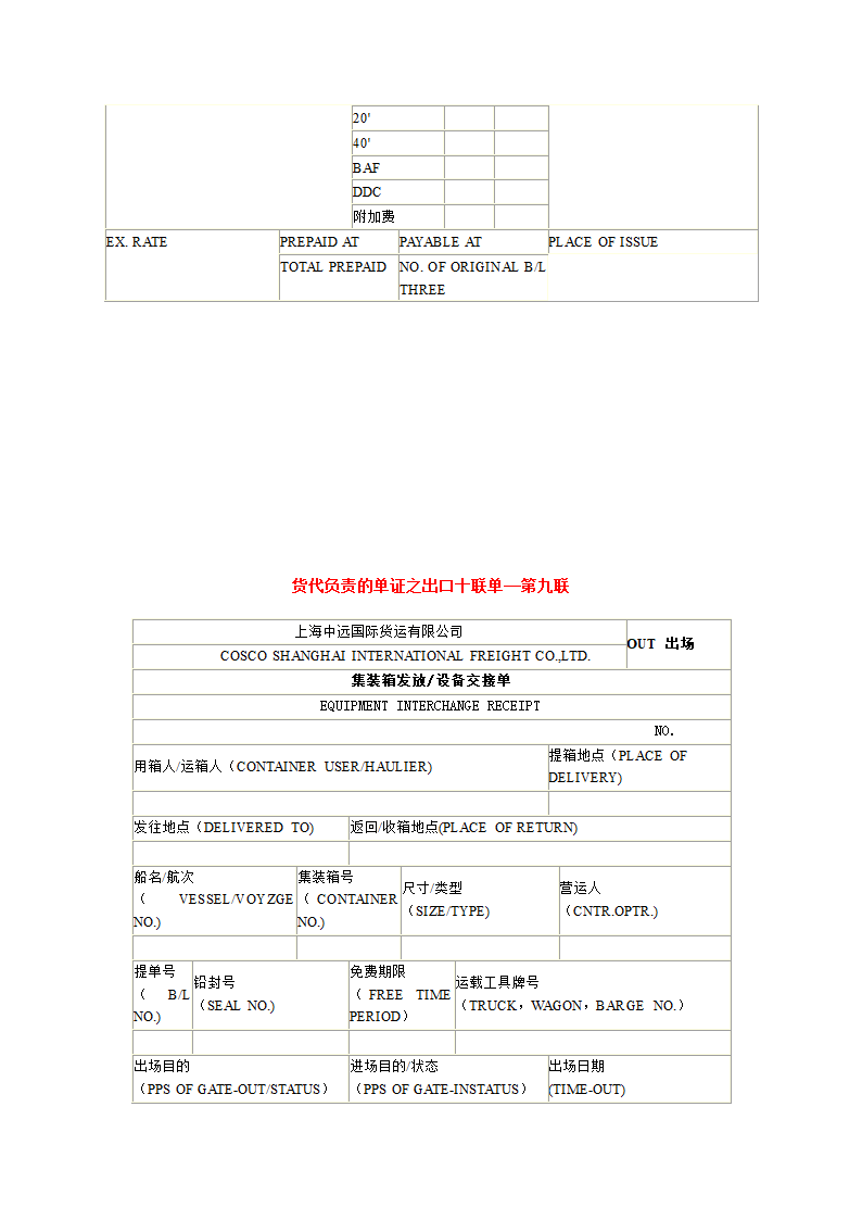 场站收据十联单样例(下货纸)1第10页