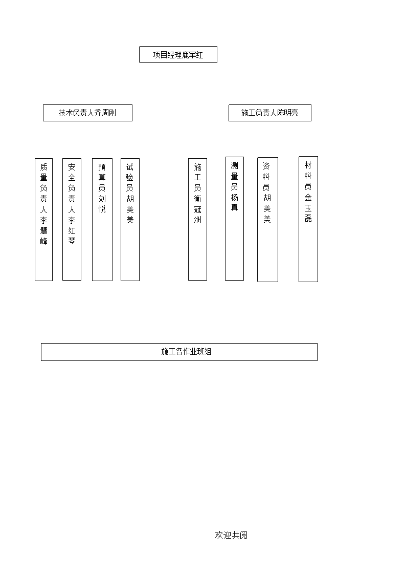 项目管理人员组织架构组织机构框架图第2页