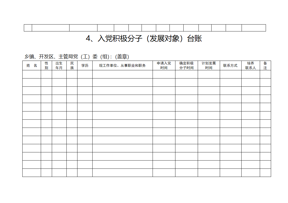 10类党建基础台账第4页