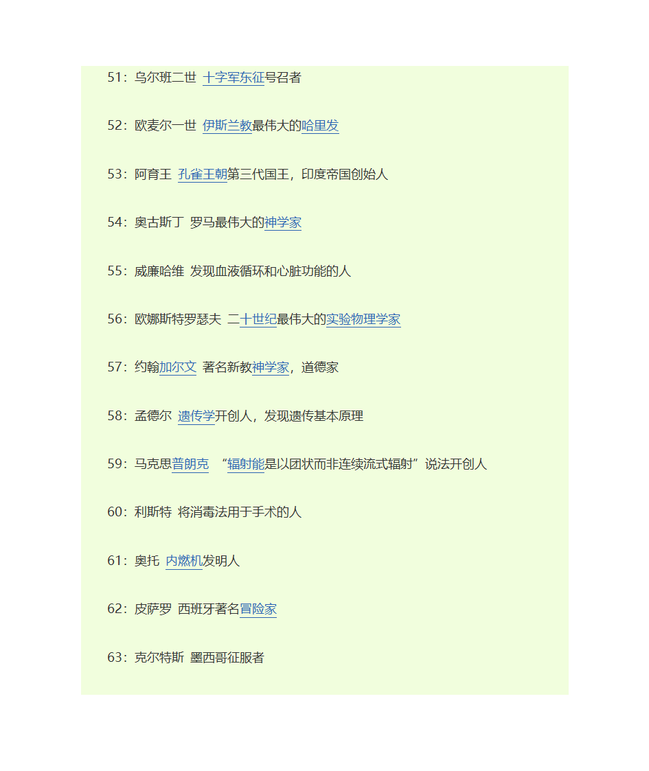 影响人类历史进程的100名人排行榜第5页