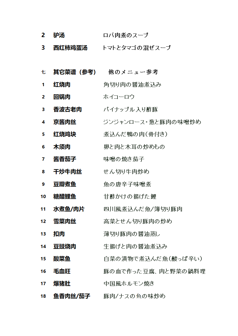 菜谱(中国语日本语)第4页