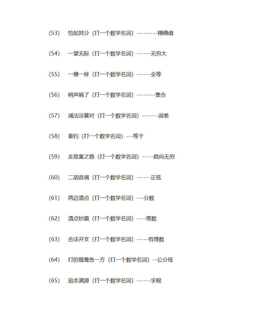 数学谜语第5页