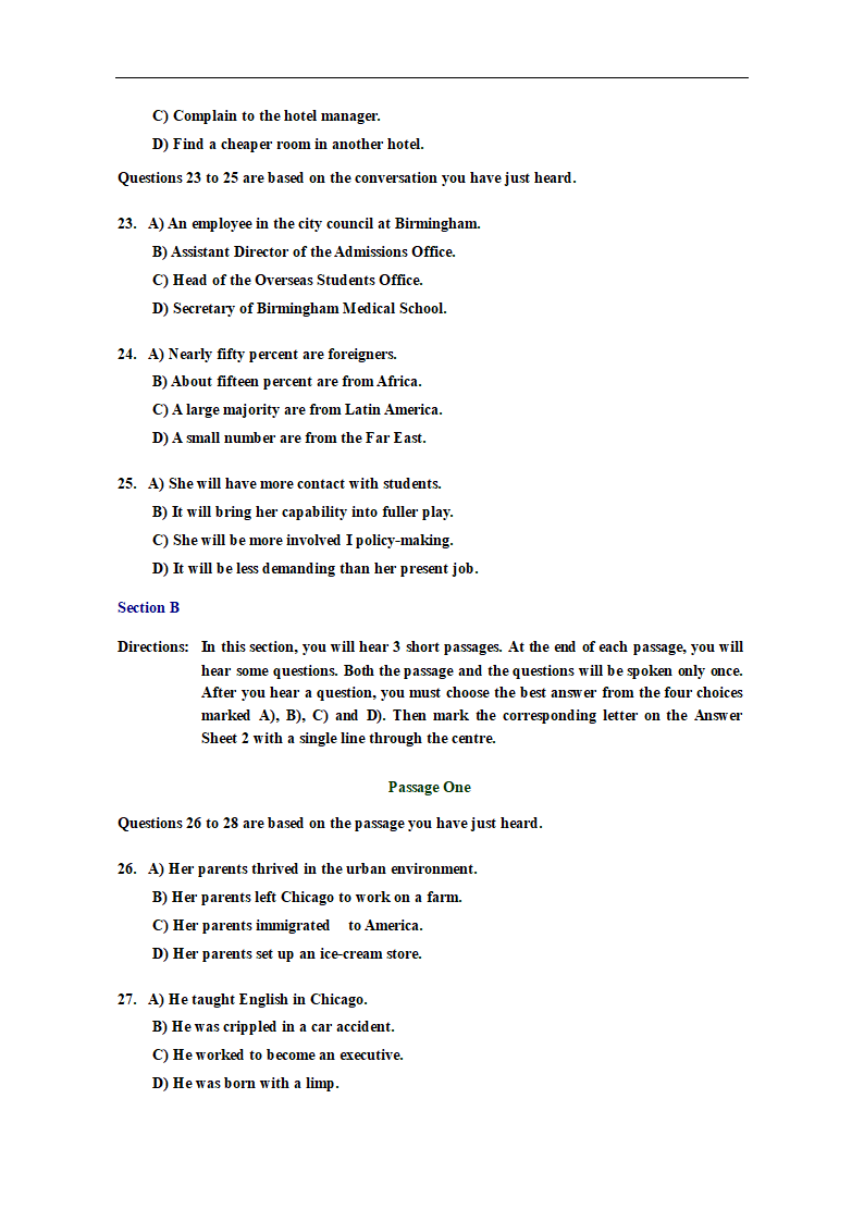 大学英语四级(CET-4)真题试卷第6页