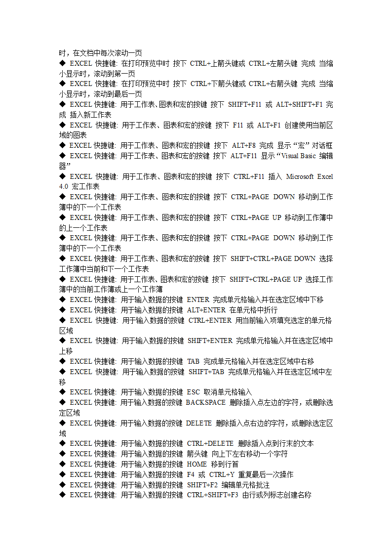 excel快捷键大全和excel常用技巧第2页