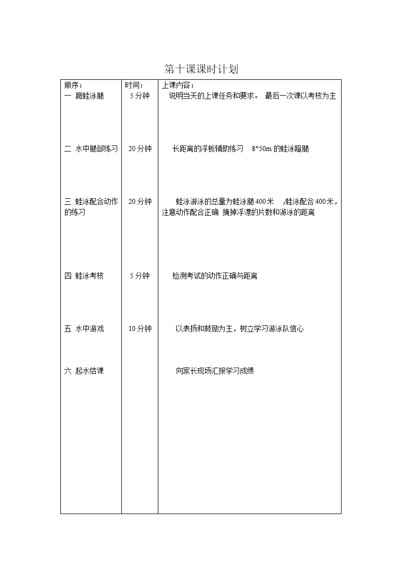 游泳教案第11页