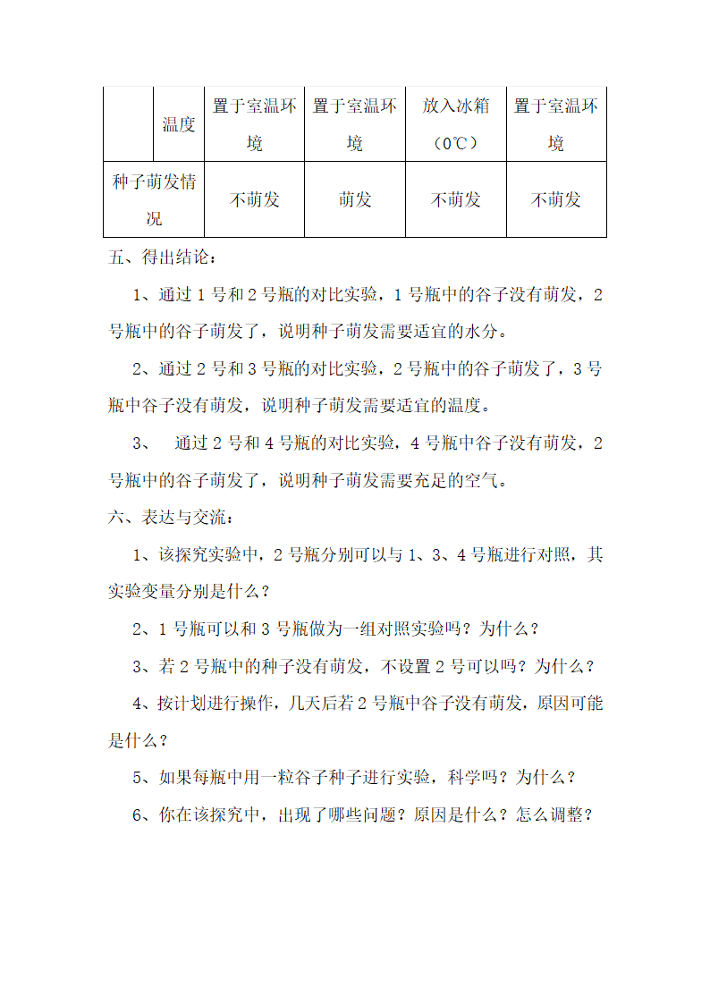 科学探究种子萌发的环境条件第2页