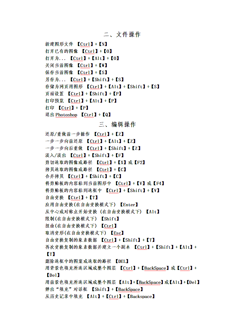 PS软件快捷键大全第2页