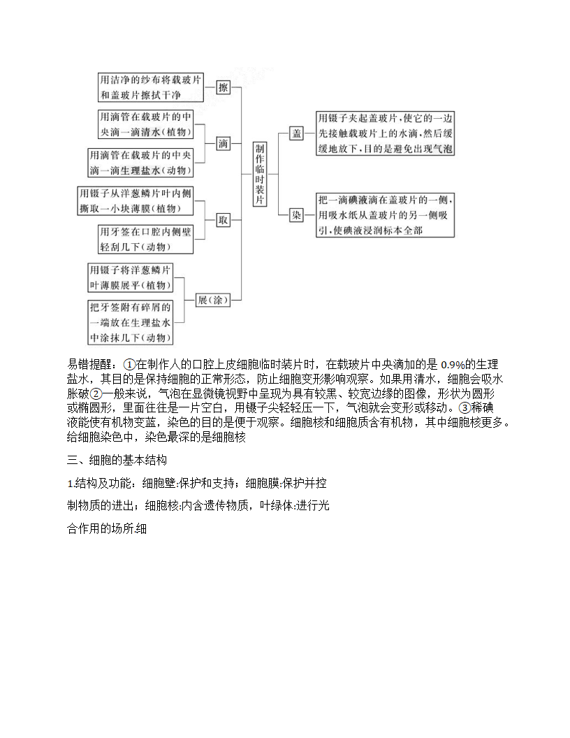 2024七年级上册生物知识点归纳总结第6页