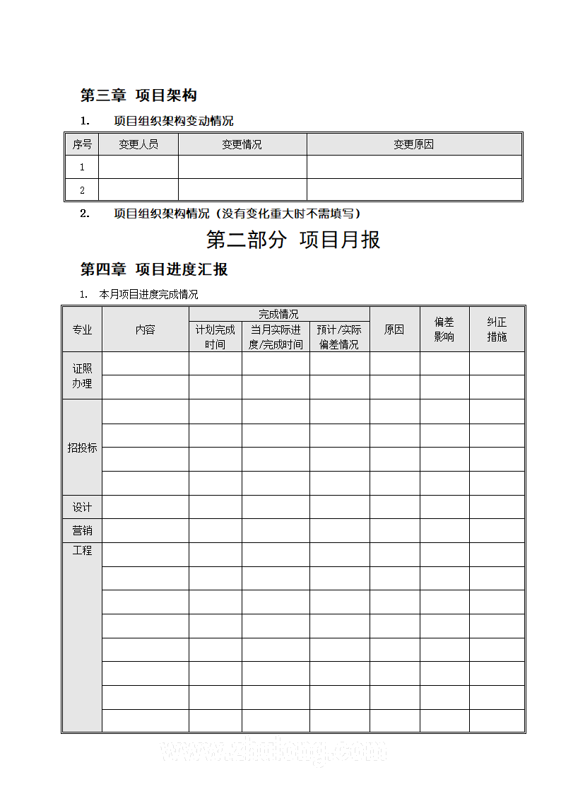 项目管理月报第3页