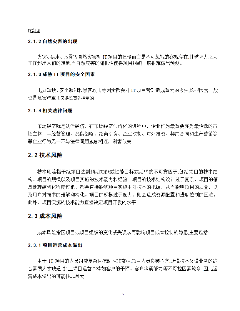 IT项目风险管理第3页